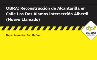 Publicación Pliego Reconstrucción de Alcantarilla en Calle Los Dos Alamos Intersección Alberdi (Nuevo Llamado)