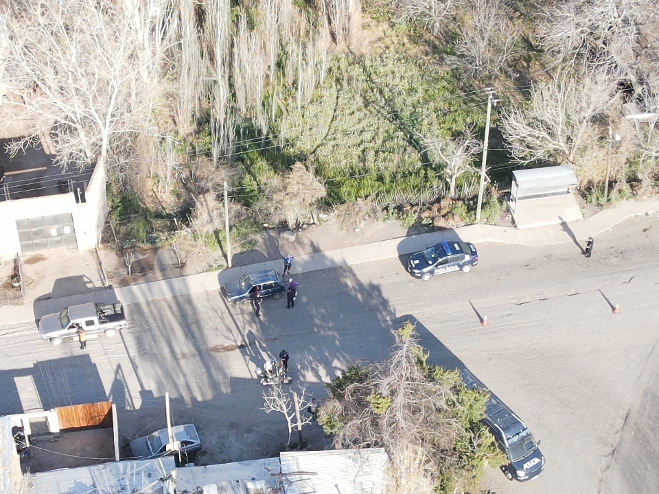 En Tupungato, la Policía de Mendoza combinó patrullaje terrestre y aéreo para prevenir delitos