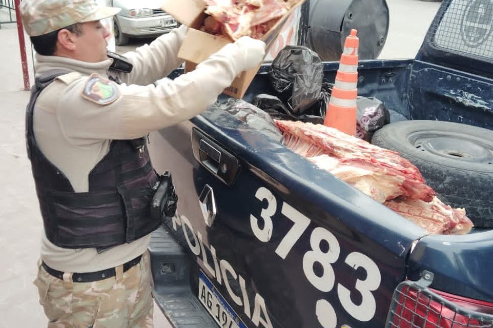 Plan Integral Contra el Abigeato: la Policía Rural decomisó 280 kilos de carne en mal estado