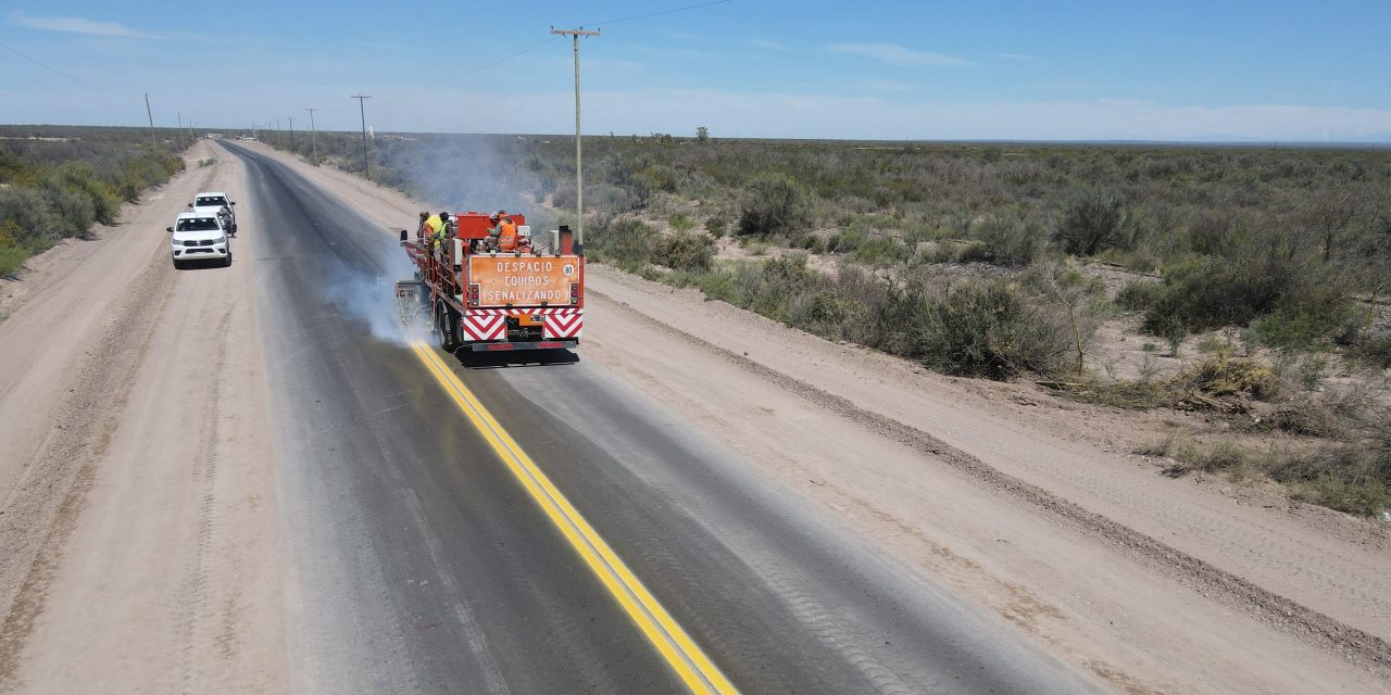 Vialidad Mendoza avanza con el corredor Este-Sur: ya asfaltó y demarcó 44 kilómetros