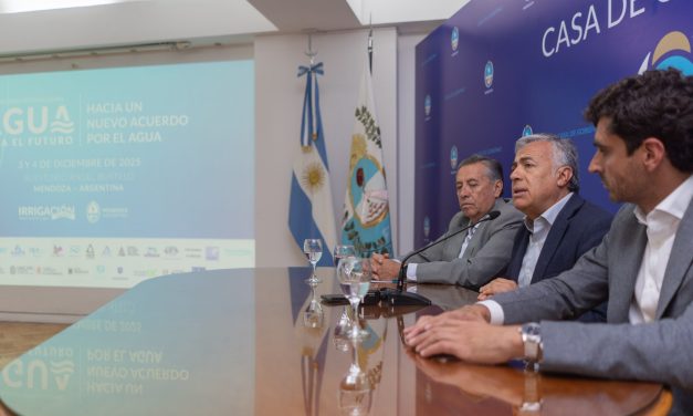 Mendoza será sede del V Congreso Internacional Agua para el Futuro a fin de fortalecer la planificación y la gestión del recurso hídrico