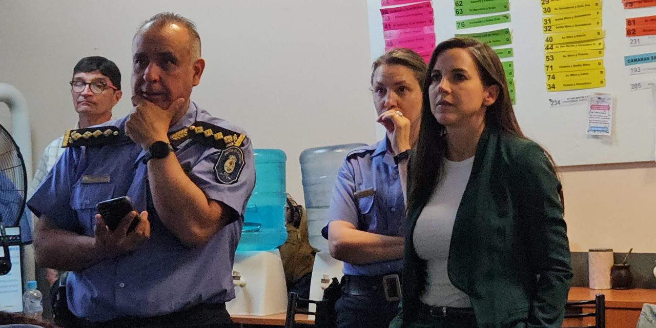 Rus y Calipo supervisaron el operativo de seguridad desde el CEO Sur durante la visita presidencial