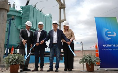 Cornejo participó en la inauguración de las obras de ampliación de la Estación Transformadora Pedro Vargas en San Rafael