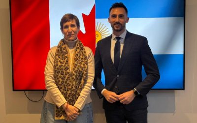 Mendoza inició su misión oficial en Londres con un encuentro bilateral con la provincia de Ontario