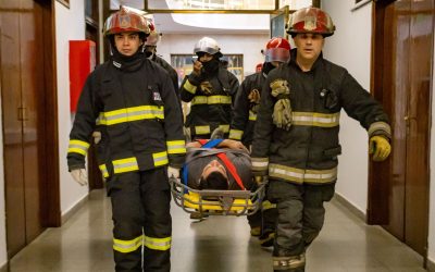 Defensa Civil culminó el año con un simulacro de evacuación en la Casa de Gobierno