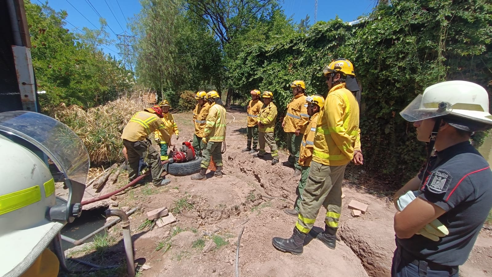 Capacitación clave para el combate de incendios forestales en Mendoza