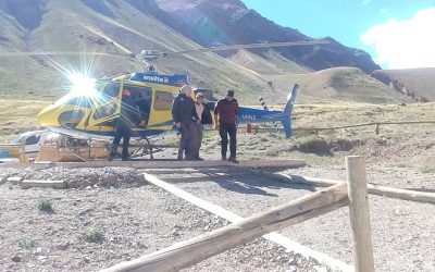 Primer evacuado de la temporada de Aconcagua: gracias al rápido accionar del personal, ya recibió asistencia
