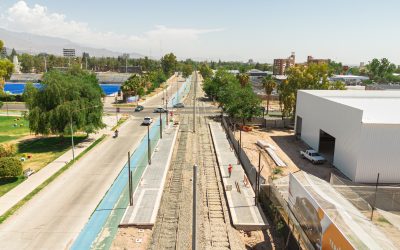 La Etapa III de ampliación del Metrotranvía tiene un avance de obra de más del 68% en Godoy Cruz y Luján de Cuyo