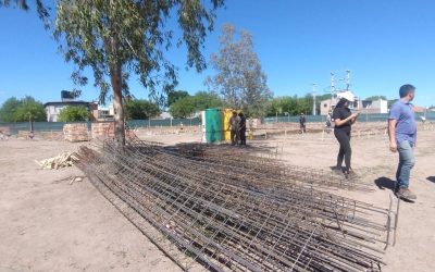 Avanzan las obras de construcción del jardín Corazones del Atuel en San Rafael