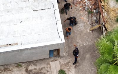 Con apoyo de la VANT, la Policía frustró un robo en una vivienda en Las Heras