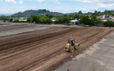 Avanzan las obras en la ex Playa San Agustín con material reciclado de cauces aluvionales