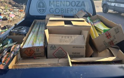 Venta ilegal de pirotecnia: secuestraron 600 kilos y más de 14 millones de pesos en Guaymallén