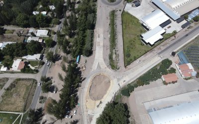 Con un 90% de avance de obra, la rotonda del ingreso a Tunuyán ya está en su tramo final