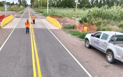 Vialidad Mendoza finalizó la demarcación del puente de carga pesada de Alvear