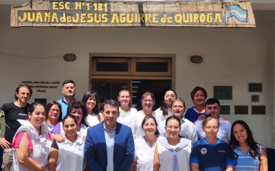 Tadeo García Zalazar visitó escuelas del Este mendocino