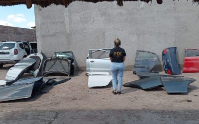 Desbaratan en Guaymallén un desarmadero con vehículos robados y recuperan gran cantidad de autopartes