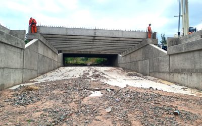 Ya se amplía la calzada de cinco puentes en el tercer tramo de la ruta a Cacheuta