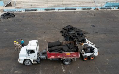 Iniciaron las obras de renovación integral de la cancha de hockey provincial