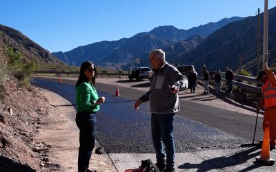 Ya se asfaltan los 4 kilómetros de Cacheuta entre el puente Frasca y los caracoles a Potrerillos