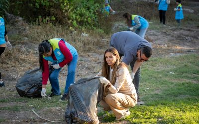 La Red Mendoza Sostenible llevó adelante una jornada de «plogging» en cauces por el Día de la Tierra