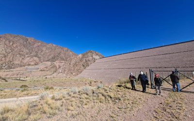 Inspección periódica de la presa Potrerillos: se evaluó el estado, funcionamiento y seguridad de la obra