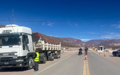 La Autoridad Ambiental Minera controló transporte de minerales junto a Gendarmería Nacional