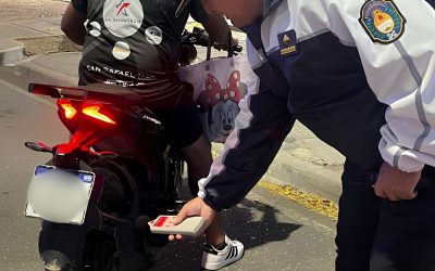 San Rafael: con decibelímetro, la Policía reforzó controles y retuvo motos con escapes adulterados