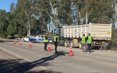 Controles en Ruta 52: fiscalizan el transporte de minerales en Las Heras