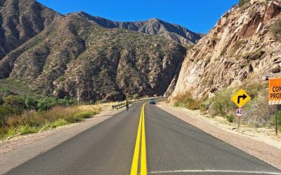Así quedó y así se ve el nuevo microaglomerado asfáltico en la Ruta Provincial 82, en Cacheuta