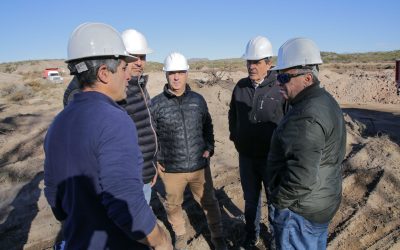 Marinelli recorrió tres importantes obras hídricas que Irrigación ejecuta en el Sur provincial