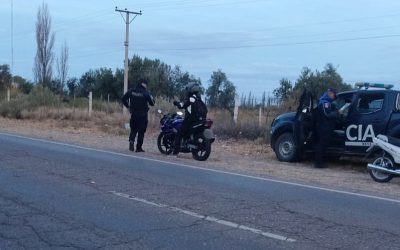 La Policía desplegó un operativo de alto impacto en San Rafael con controles vehiculares y motos retenidas