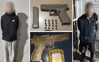 Dos detenidos en patrullajes preventivos: secuestraron una pistola cargada y una réplica