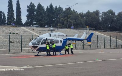 Seguridad y Salud coordinaron un traslado sanitario aéreo de urgencia de una niña desde San Rafael al Hospital Notti