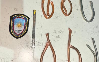 Plan Integral del Cobre: la Policía recuperó caños de cobre y detuvo a un sospechoso